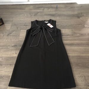 MAISON JULES XS women’s black dress w/white stitch